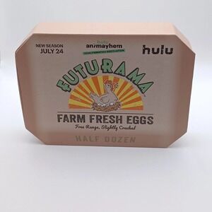 Futurama Farm Fresh Eggs 6 Pin Set Hulu Animayhem SDCC Comic Con